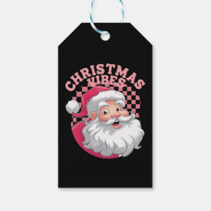 Vintage Retro Rosa Weihnachtsmann Weihnachten Geschenkanhänger