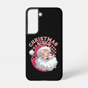 Vintage Retro Rosa Weihnachtsmann Weihnachten Samsung Galaxy Hülle