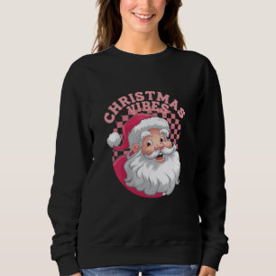 Vintage Retro Rosa Weihnachtsmann Weihnachten Sweatshirt