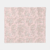 Vintage Retro-Rose Fleecedecke (Vorderseite (Horizontal))
