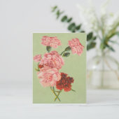 Vintage Retro-Rose Postkarte (Stehend Vorderseite)