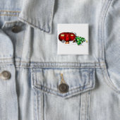 Vintage Retro roter Camper Weihnachtsbutton Button (Beispiel)