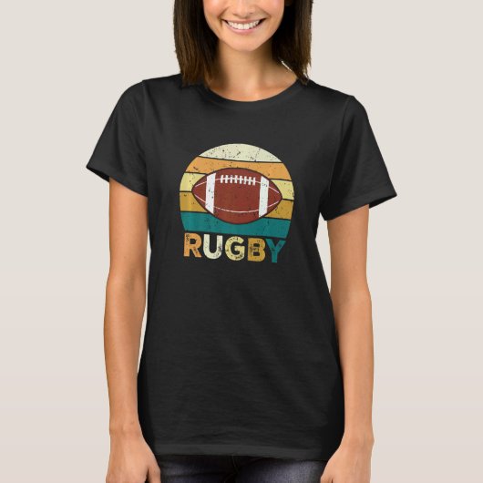Vintage Retro Rugby Fan Player Coach T-Shirt (Vorderseite)