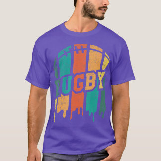 Vintage Retro Rugby-Spieler Rugby-Fan Rugby-Traine T-Shirt
