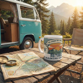 Vintage Retro Ruhestands-Abenteuer Kaffeetasse