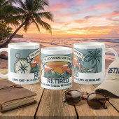 Vintage Retro Ruhestands-Abenteuer Kaffeetasse