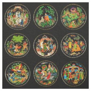 Vintage Retro Russische Märchen Fantasy Colorado Stoff