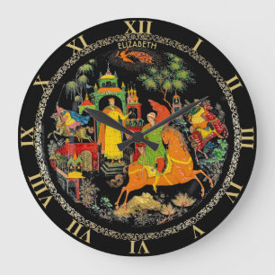 Vintage Retro Russische Märchen Fantasy Farbige Große Wanduhr