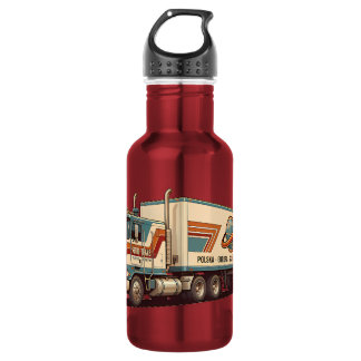 Vintage Retro Sattelzug Kissenbezug Edelstahlflasche