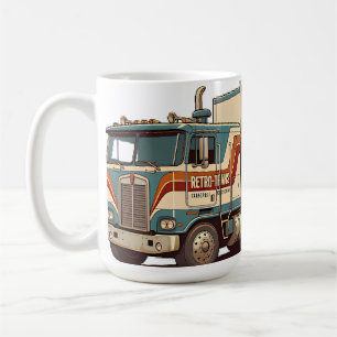 Vintage Retro Sattelzug Kissenbezug Kaffeetasse