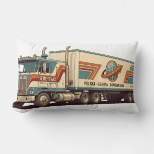 Vintage Retro Sattelzug Kissenbezug Lendenkissen