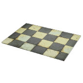 Vintage Retro Schachbrett-Fliese Schneidebrett (Ecke)