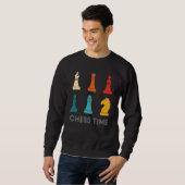 Vintage Retro Schachspielzeit Sweatshirt (Vorne ganz)