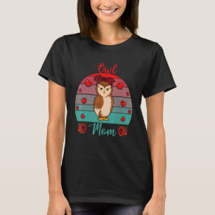 Vintage Retro-Schale Mama Valentine Blumenvogel T-Shirt