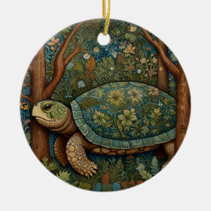 Vintage Retro-Schildkröte Boheme Boho Waldland Keramik Ornament