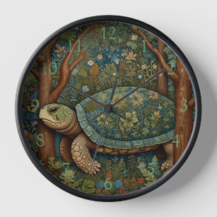 Vintage Retro-Schildkröte Boheme Boho Waldland Uhr