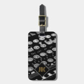 Vintage Retro-Schreibmaschine Gepäckanhänger (Vorderseite vertikal)