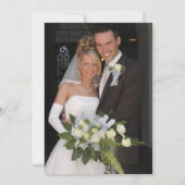 Vintage Retro-Schreibmaschine Hochzeit Danke (Rückseite)