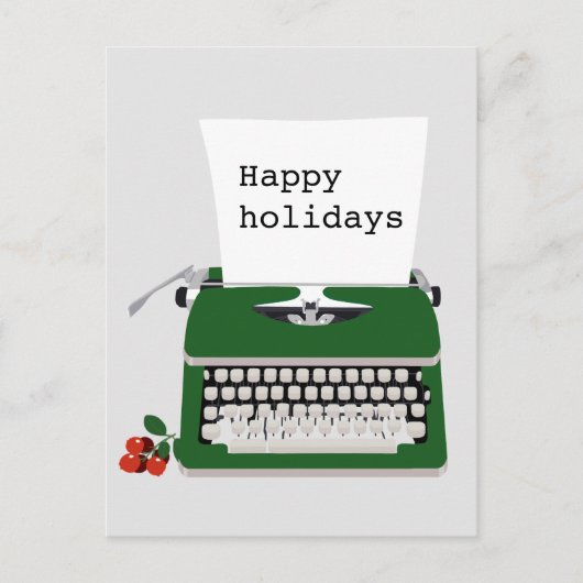 Vintage Retro-Schreibmaschine und Papierdesign Postkarte (Vorderseite)