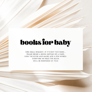 Vintage Retro Schrift Baby Shower Buchwunschkarte Begleitkarte