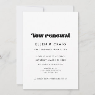 Vintage Retro-Schrift Hochzeitliches Eheverspreche Einladung