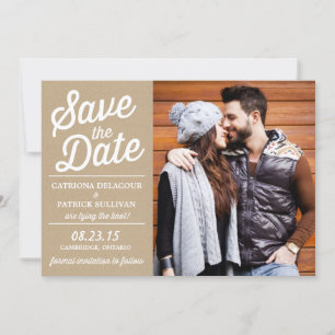 Vintage Retro Schrift Save the Date Ankündigung