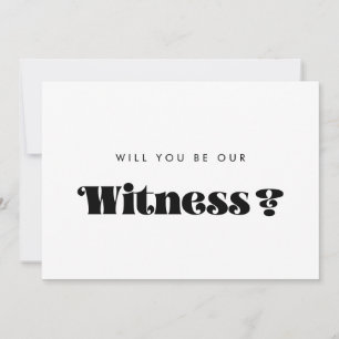 Vintage Retro Schrift Trauzeugen Antrag Karte
