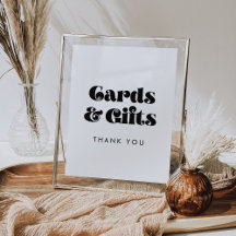 Vintage Retro Schriftkarten & Geschenke Schild