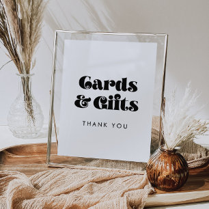 Vintage Retro Schriftkarten & Geschenke Schild