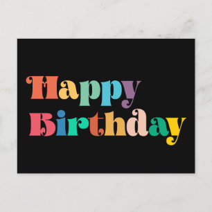 Vintage Retro-Schriftzug Farbiger Alles Gute zum G Postkarte