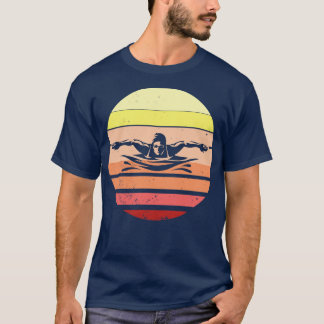 Vintage Retro Schwimmen Himmelsschwimmen Schwimmen T-Shirt