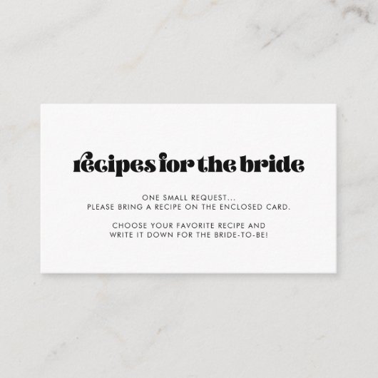 Vintage Retro-Script-Anforderungskarte Begleitkarte (Vorderseite)