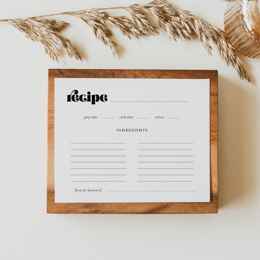 Vintage Retro-Script-Brautparty-Empfehlungskarte