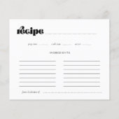 Vintage Retro-Script-Brautparty-Empfehlungskarte (Vorderseite)