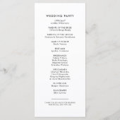 Vintage Retro-Script-Hochzeit Programm (Rückseite)