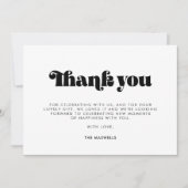 Vintage Retro-Script-Kinderdusche Dankeskarte (Vorderseite)