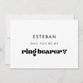 Vintage Retro-Script-Ring-Trägerkarte Einladung (Vorderseite)