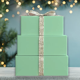 Vintage Retro Seafoam Solid Color Geschenkpapier Set