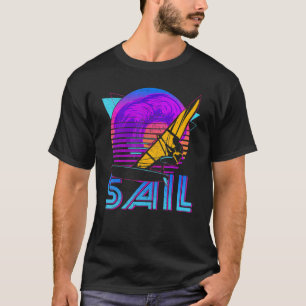 Vintage Retro Segel Segeln Segler Sonnenuntergang T-Shirt