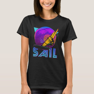 Vintage Retro Segel Segeln Segler Sonnenuntergang T-Shirt