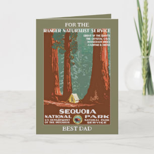 Vintage Retro Sequoia-Nationalpark zum Vatertag Karte