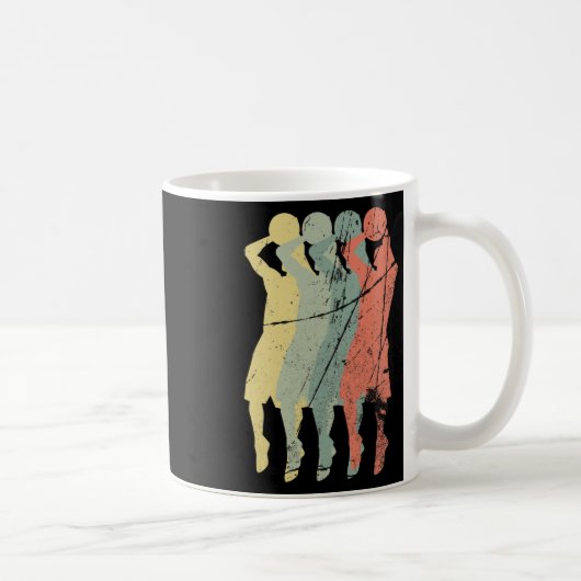 Vintage Retro Sketch Player Geschenkidee Kaffeetasse (Rechts)