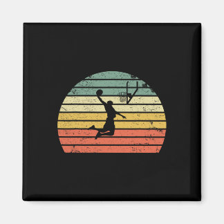 Vintage Retro Sketll Dunk Shirt Sonnenuntergang Fa Magnet