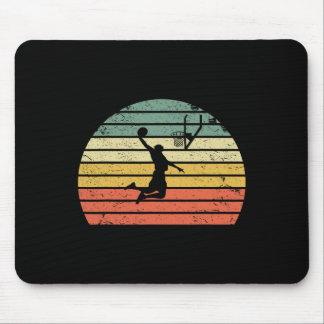 Vintage Retro Sketll Dunk Shirt Sonnenuntergang Fa Mousepad