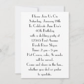 Vintage Retro Sledna Party Einladungen (Rückseite)