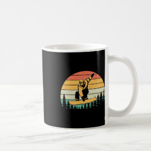 Vintage Retro Snowboarder Silhouette Snowboarden Kaffeetasse