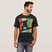 Vintage Retro-Snowboarding-Silhouette T-Shirt (Vorne ganz)
