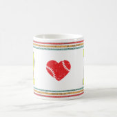 Vintage Retro Softball-Buchstabe R Varsity Kaffeetasse (Mittel)