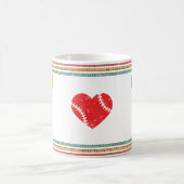 Vintage Retro Softball-Buchstabe V Klassiker Kaffeetasse (Mittel)