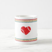 Vintage Retro Softball Nummer 1 Design Kaffeetasse (Mittel)